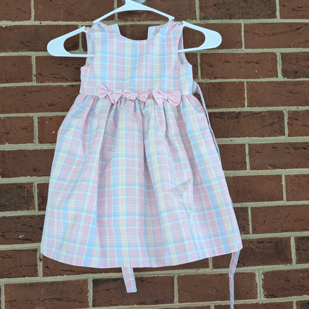 Pink Plaid Kids Dress